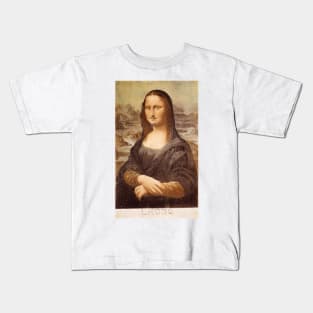 L.H.O.O.Q. - Mona Lisa with Mustache (1919) by Marcel Duchamp Kids T-Shirt